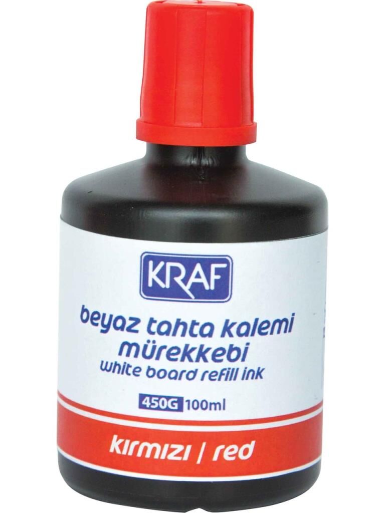 KRAF BEYAZ TAHTA MUREKKEBI 100 cc  KIRMIZI(450G)