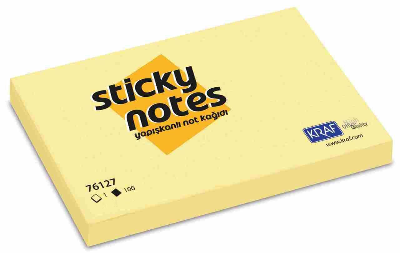 KRAF YAPISKANLI KAGIT 76x102 SARI 1 LI (76102)