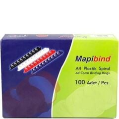 MAPI PLASTIK SPIRAL 20mm SIYAH 100 LU