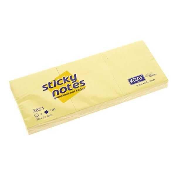 KRAF YAP.KAGIT 38X51 SARI 3x100 YP. (3851)