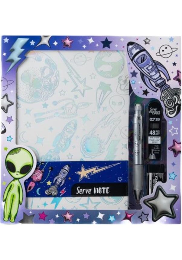 SERVE DEFTER SETI DESENLI UZAY SERISI BEYAZ