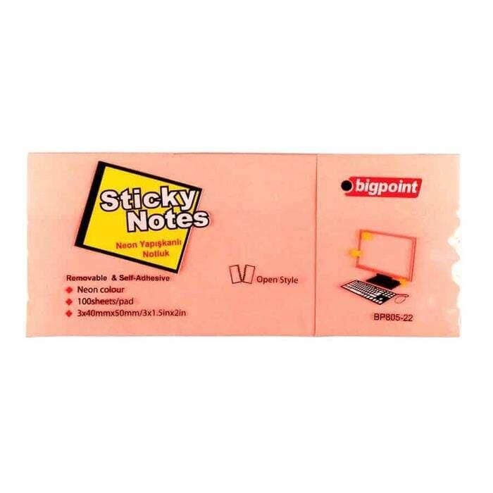 BIGPOINT YAP.KAGIT 40x50 NEON PEMBE 3 LU 805-22