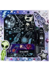 SERVE DEFTER SETI DESENLI UZAY SERISI SIYAH