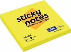 KRAF YAPISKANLI NOT KAGIDI 76X76 NEON SARI (7676N)