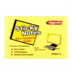 BIGPOINT YAPISKANLI KAGIT 50x75 NEON SARI 1LI(806)