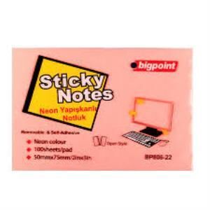 BIGPOINT YAPISKANLI KAGIT 50x75 NEON PEMB.1LI(806)