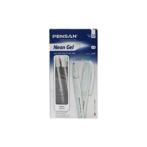 PENSAN JEL KALEM NEON 1.0 MM BEYAZ 12 LI 2290