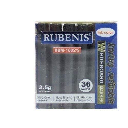 RUBENIS TAHTA KALEM KARTUS SIYAH 36 LI