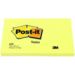 3M POST-IT YAPISKANLI KAGIT 76x127 SARI 1 LI (655)