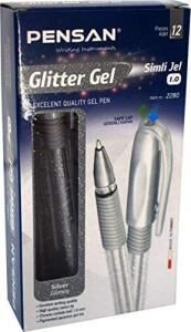 PENSAN JEL KALEM SIMLI GLITTER GRI 2280