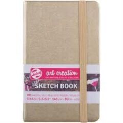 TALENS ART SKETCH BLCK W.GOLD 9X14 140gr