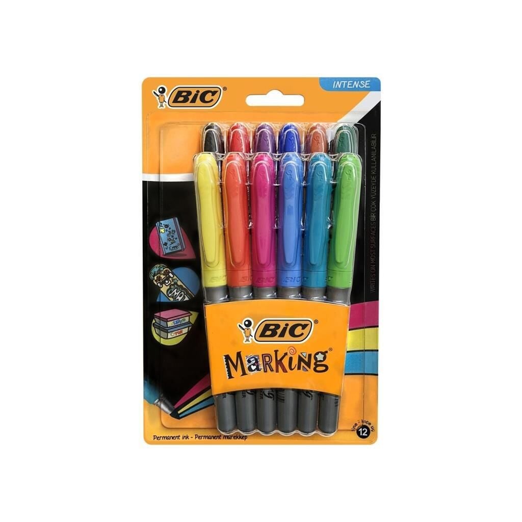 BIC MARKING KUMAS/CAM/PORSELEN KALEMI 12 LI