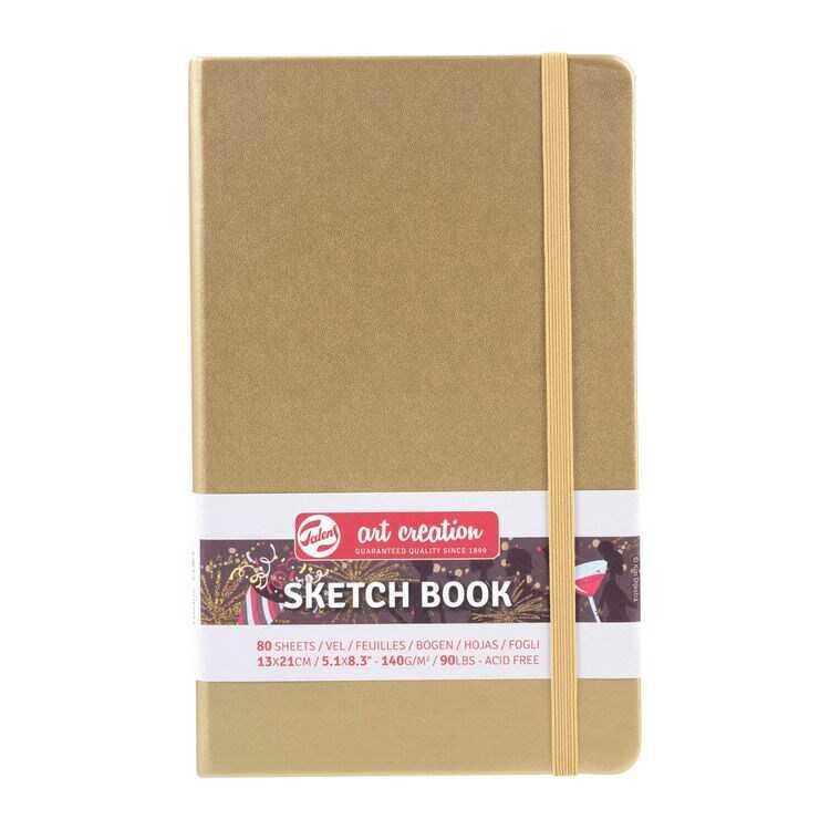 TALENS ART SKETCH BLCK W.GOLD 13X21 140gr