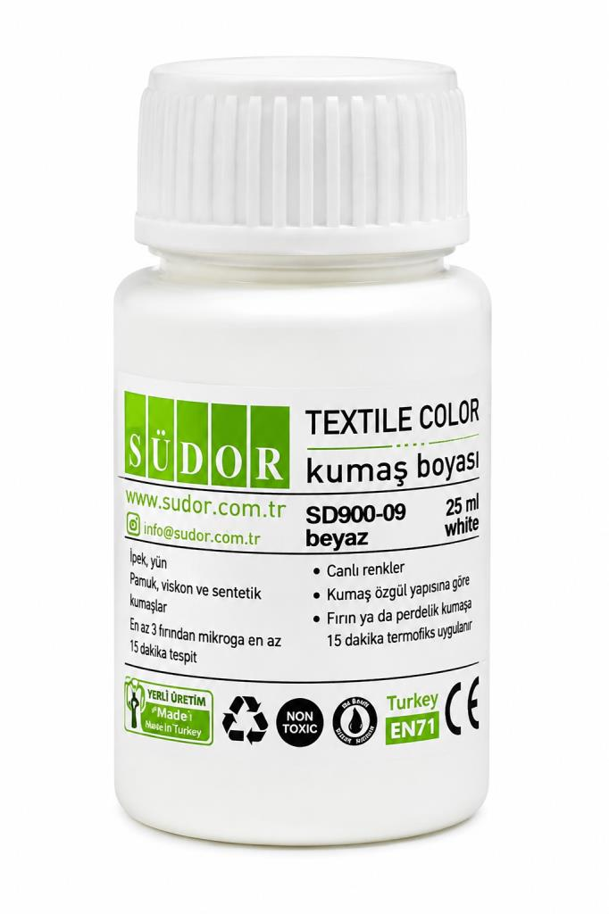 SUDOR KUMAS BOYASI 25ml. BEYAZ