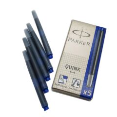 PARKER QUINK DOLMA KALEM KARTUSU MAVI 5 LI