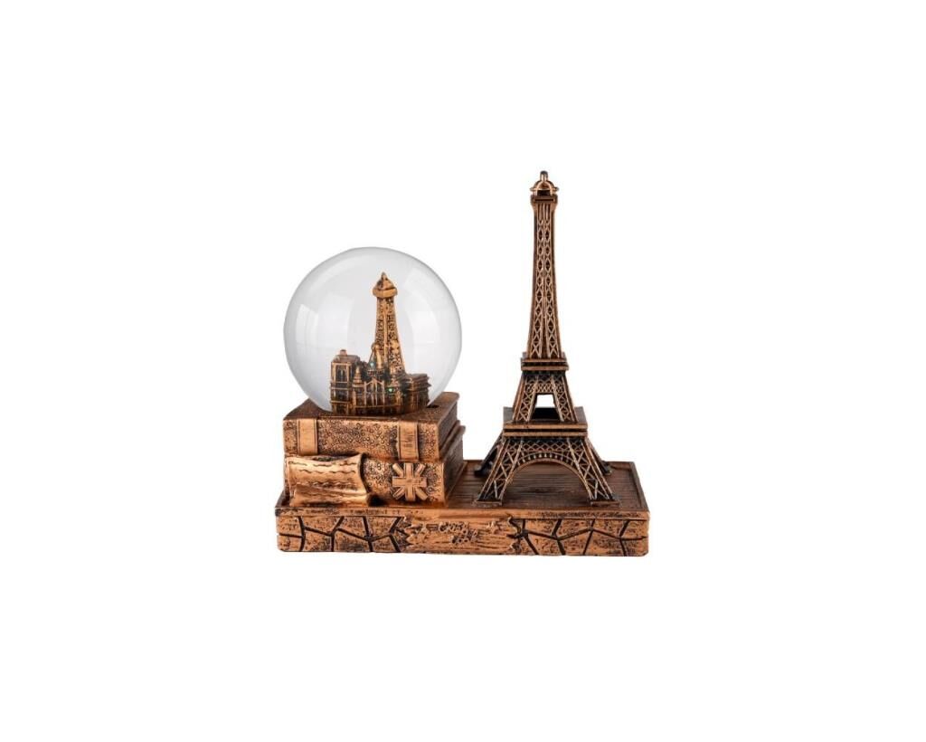 KOIGO DEKORATIF OBJE PARIS KAR KURESI RETRO ALTIN
