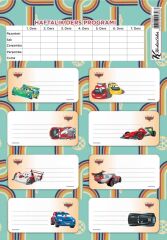 KESKIN OKUL ETIKETI CARS DERS PRG.3 LU (220130)