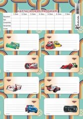 KESKIN OKUL ETIKETI CARS DERS PRG.3 LU (220130)