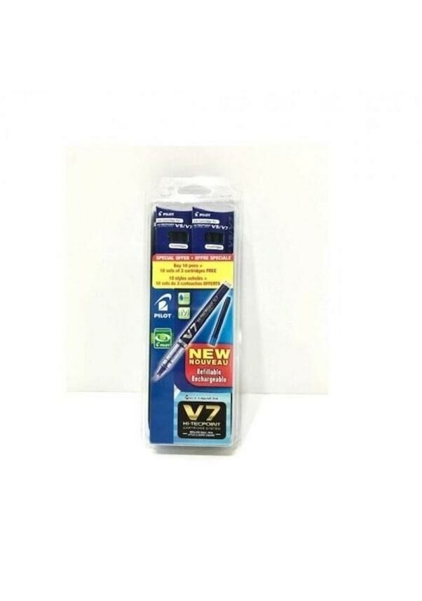 PILOT IGNE UCLU 10 AD ROLLER V7 MAVI+ 10YEDEK TUP