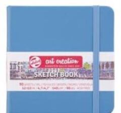 TALENS ART SKETCH BLOCK  L.BLUE 12X12 140gr