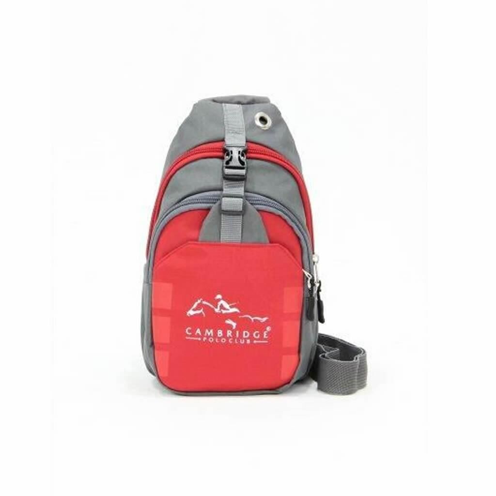 CAMBRIDGE POLO CLUB CAPRAZ SIRT CANTA KIRMIZI/GRI