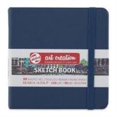 TALENS ART SKETCH BLOCK  NVY.BLUE 12X12 140gr