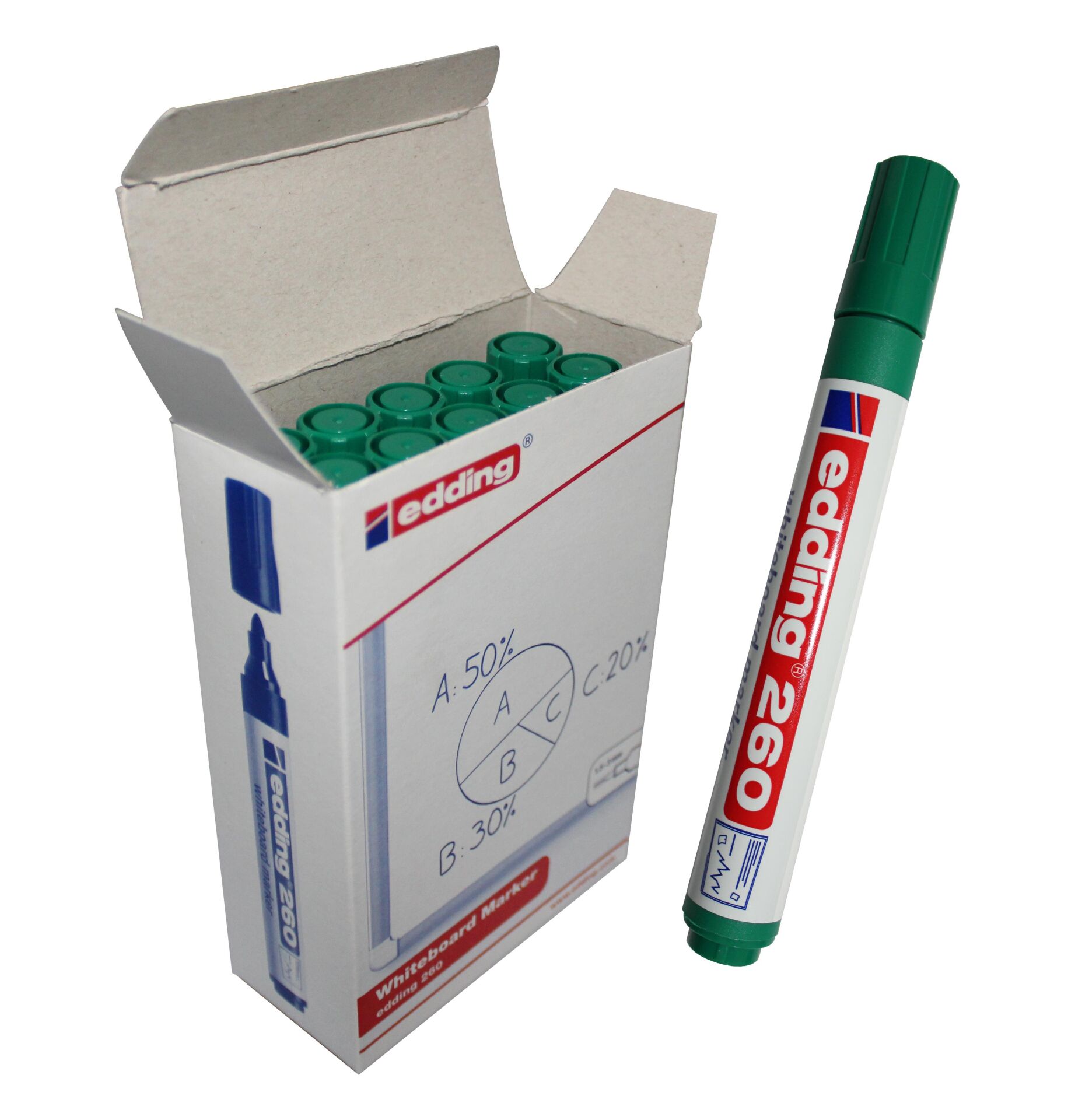 EDDING 260 1.5-3mm TAHTA KALEMI YESIL 10LU