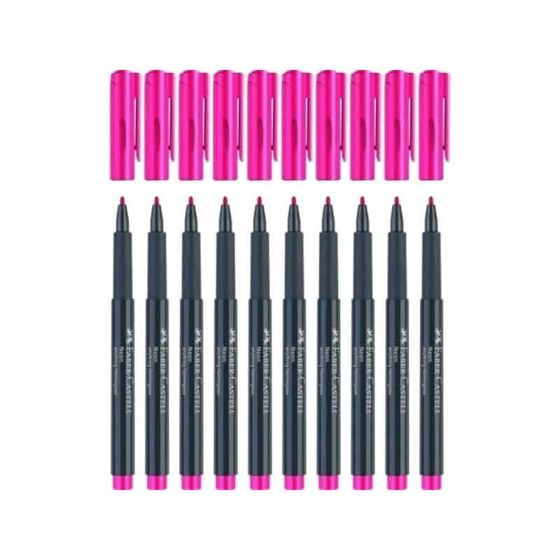 FABER NEON MARKOR PEMBE 10 LU