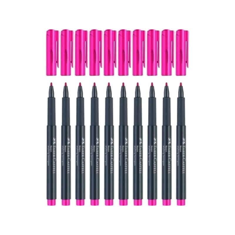 FABER NEON MARKOR PEMBE 10 LU