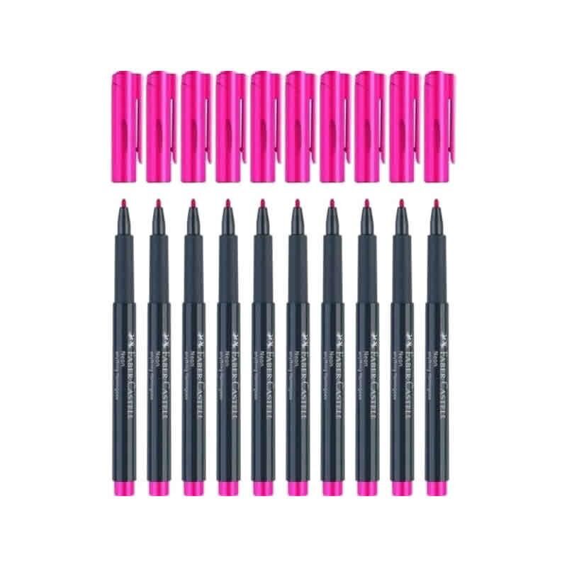 FABER NEON MARKOR PEMBE 10 LU
