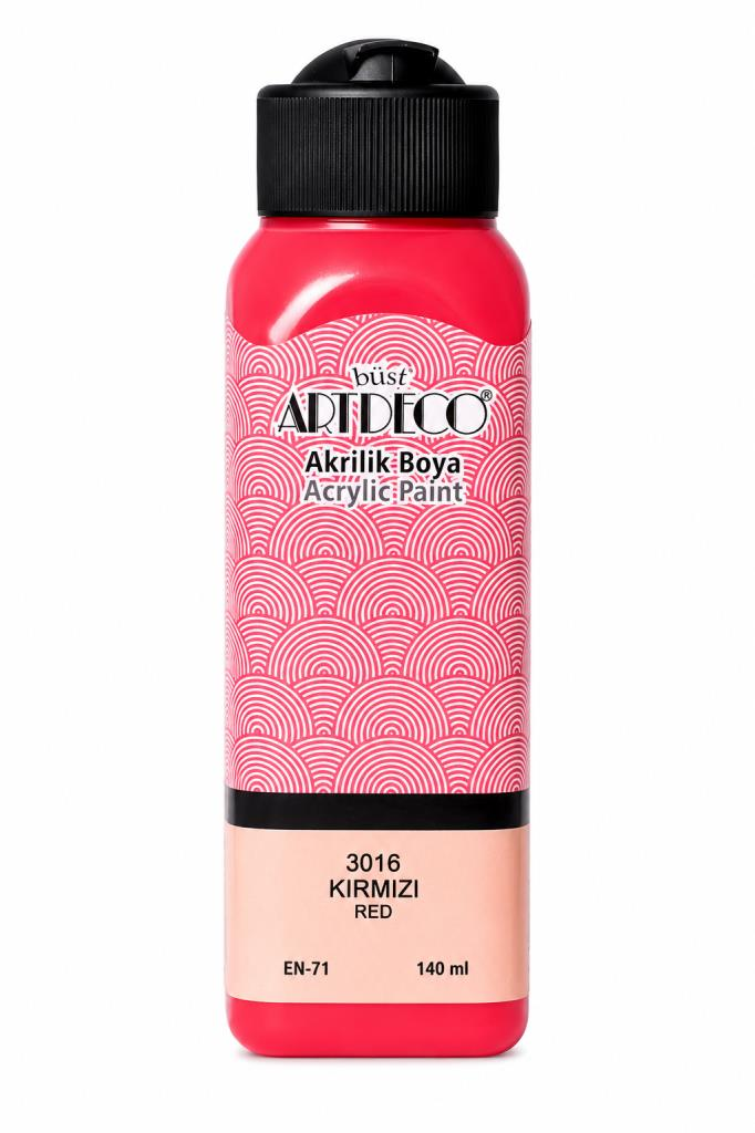 ARTDECO AKRILIK BOYA 140 ML KIRMIZI Y-070R-3016