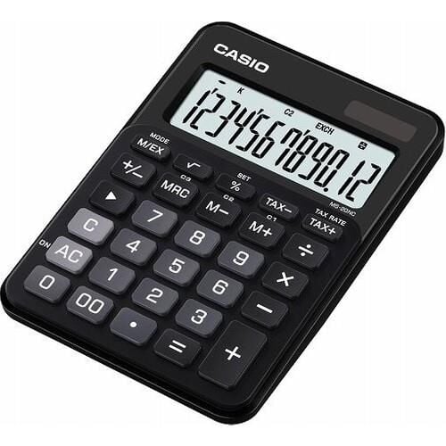 CASIO HESAP MAKINESI MASA USTU MS-20UC-BK 12H SIYA