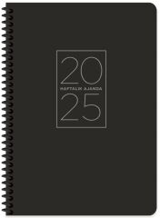 KESKIN AJANDA HAFTALIK 2025 17x24 SPR.SIYAH 600054