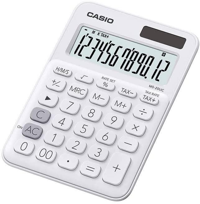 CASIO HESAP MAKINESI MASA USTU MS-20UC-WE12H BEYAZ
