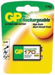 GP 9 VOLT SARJLI PIL 170 MAH