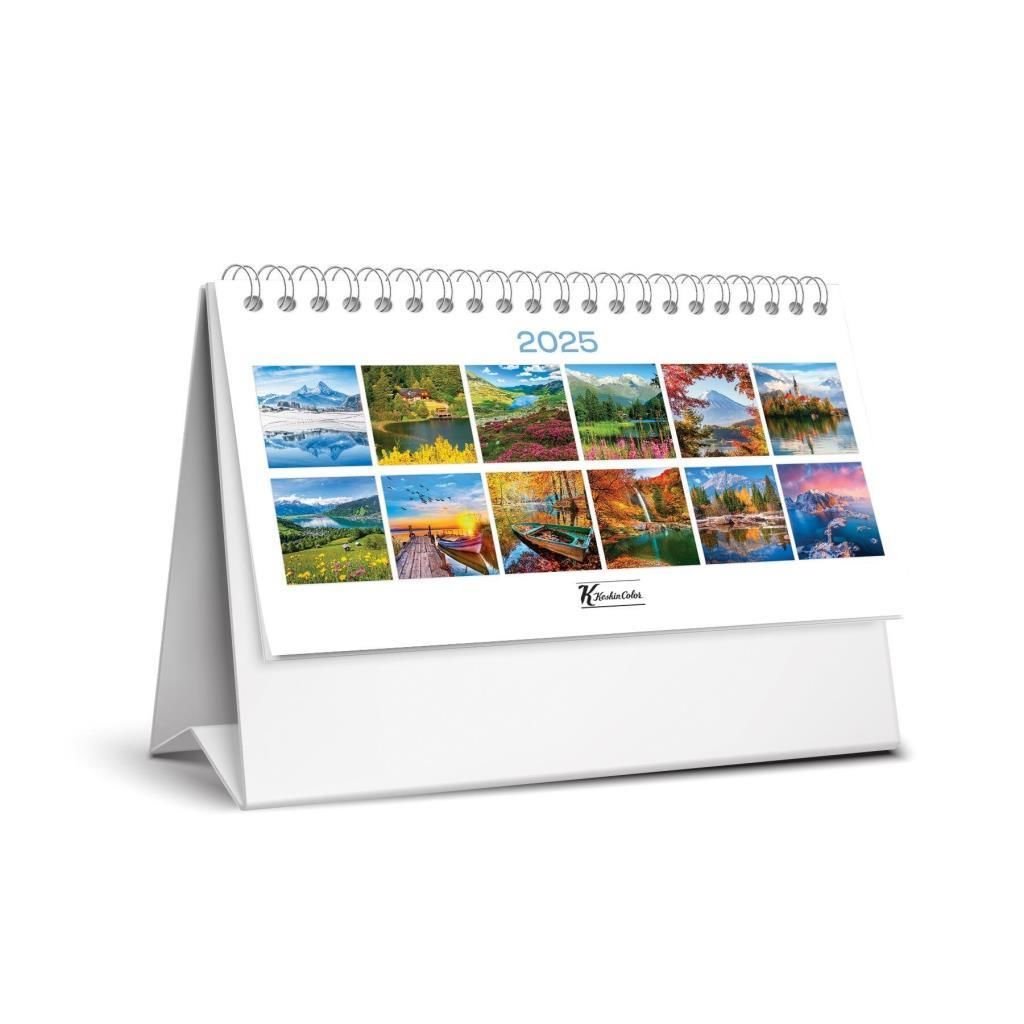 KESKIN MASA TAKVIMI UCGEN 2025 KAR.MANZARA MTK-823