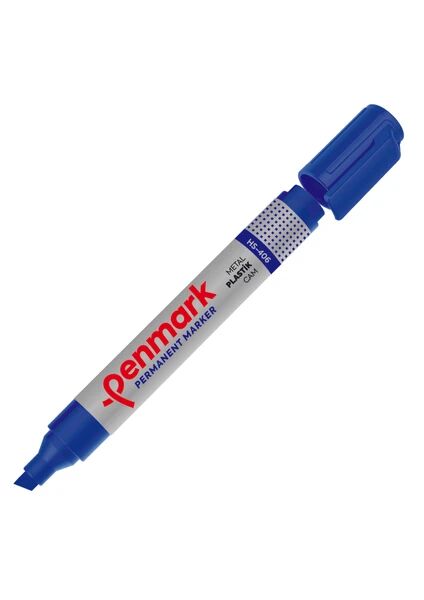 PENMARK PERMANENT MARKOR KESIK UC MAVI HS-406