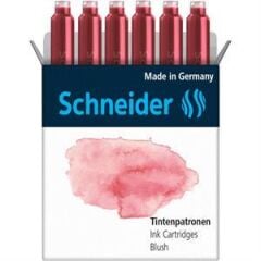 SCHNEIDER DOLMAKALEM KARTUSU PASTEL KIRMIZI 6LI136