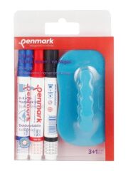 PENMARK TAHTA KALEMI 3 LU + SILGI BLS. 305-TK 3S