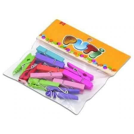 PUTI AHSAP MANDAL BUYUK RENKLI 12 LI (8801)