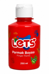LETS PARMAK BOYASI 250ml. KIRMIZI L5604