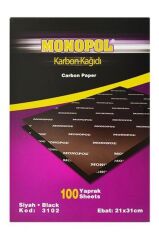 MONOPOL SIYAH KARBON KAGIDI 100 LU PAKET
