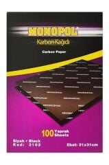 MONOPOL SIYAH KARBON KAGIDI 100 LU PAKET