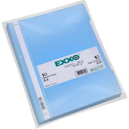 EXXO TELLI DOSYA A.MAVI RENK 10 LU