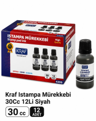 KRAF ISTAMPA MUREKKEBI 30 cc  SIYAH 12 LI KUTU