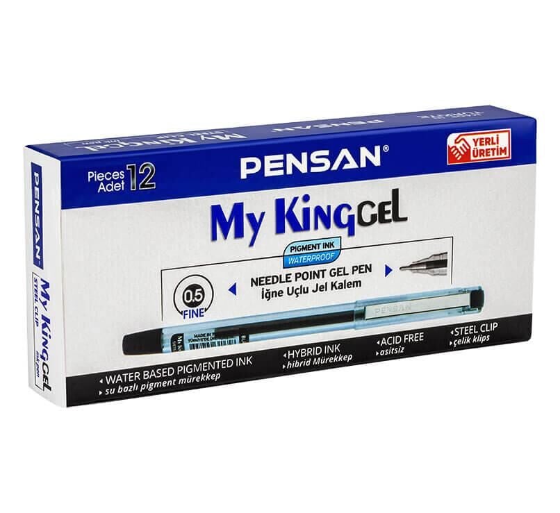 PENSAN MY-KING JEL KALEM 05mm SIYAH 12 LI(6405)