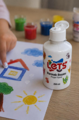LETS PARMAK BOYASI 250ml. BEYAZ L5601