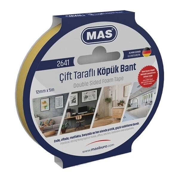 MAS CIFT TARAFLI KOPUK BANT 12MM X 5M 2641