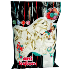 BANI BALON IC MEKAN METALIK BEYAZ 100 LU