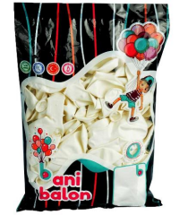 BANI BALON IC MEKAN METALIK BEYAZ 100 LU